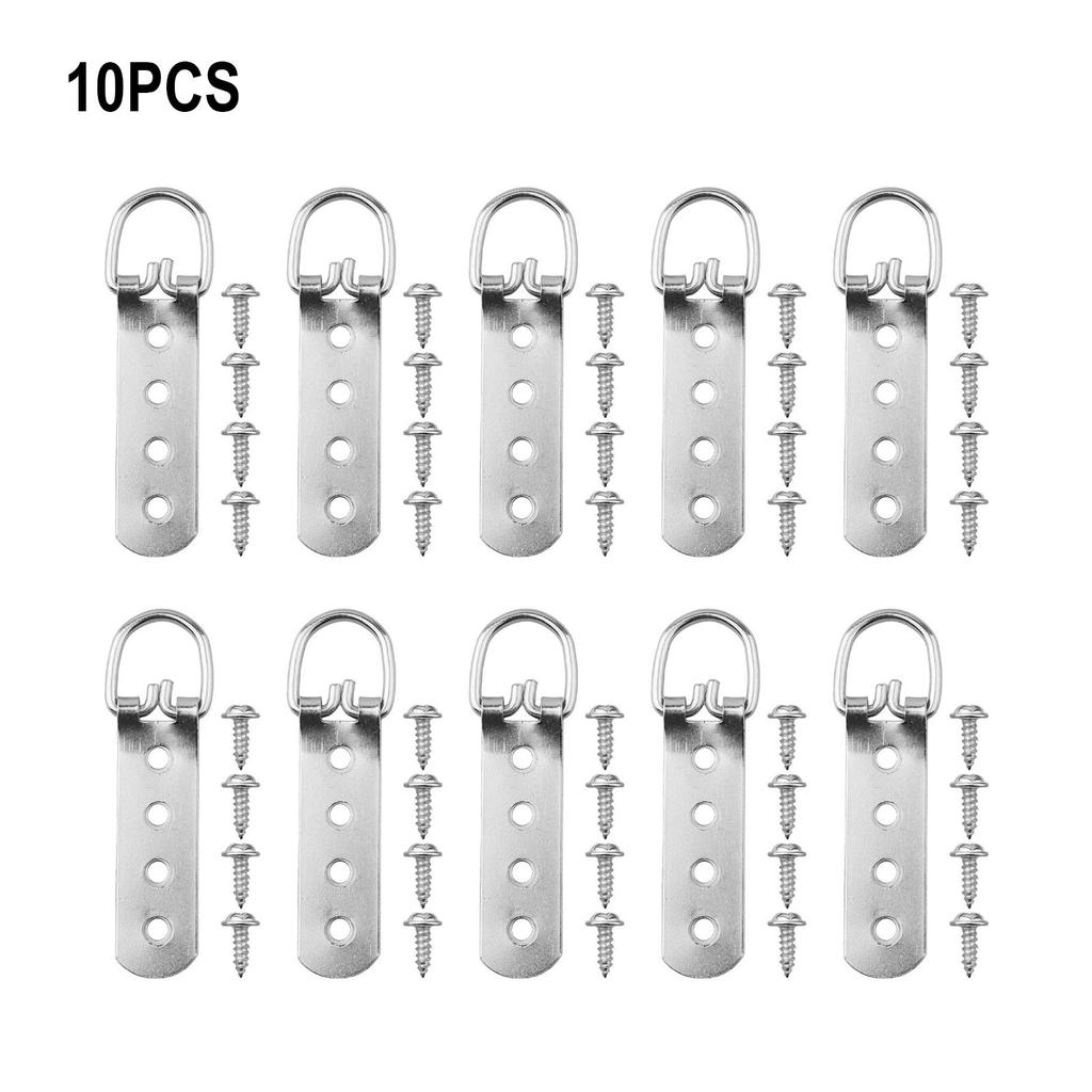 Robust D Rings Picture Frame Hangers with Screws for Easy Wall Art Setup