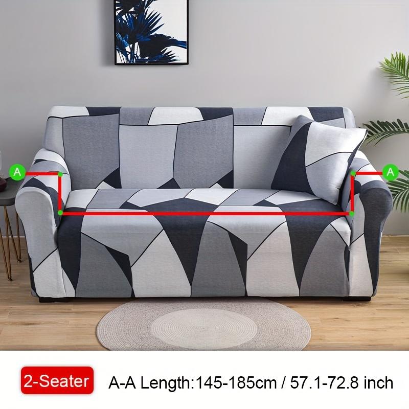 1PC Stretch Geometric Pattern Sofa Cover Printed Spandex Sofa Slipcover Couch Cover Furniture Protector For Bedroom Office Living Room Home Decor