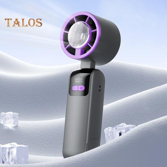 Cooling Fan Digital Display 100 Speeds Strong Airflow Low Noise USB Rechargeable Small Handheld Fan Air Cooler