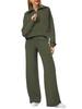 2024 Autumn/Winter Women's Casual Zipper Sweatshirt & Wide-Leg Pants Set