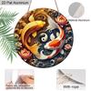 2D Flat Aluminum Koi Fish Yin Yang Round Metal Sign, Man Cave Wall Art Sign for Front Door, Easter Decor, Zen Garden Accessories & Meditation Room
