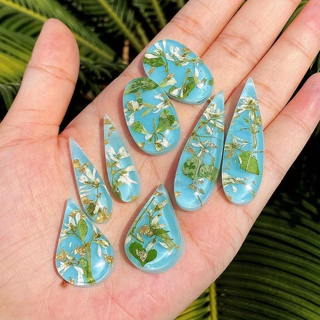 Stud Earrings Silicone Mold with 41 Paired Shapes, Rectangle Teardrop Dangle UV Resin Mold, Cabochon Jewelry Making Casting Mold