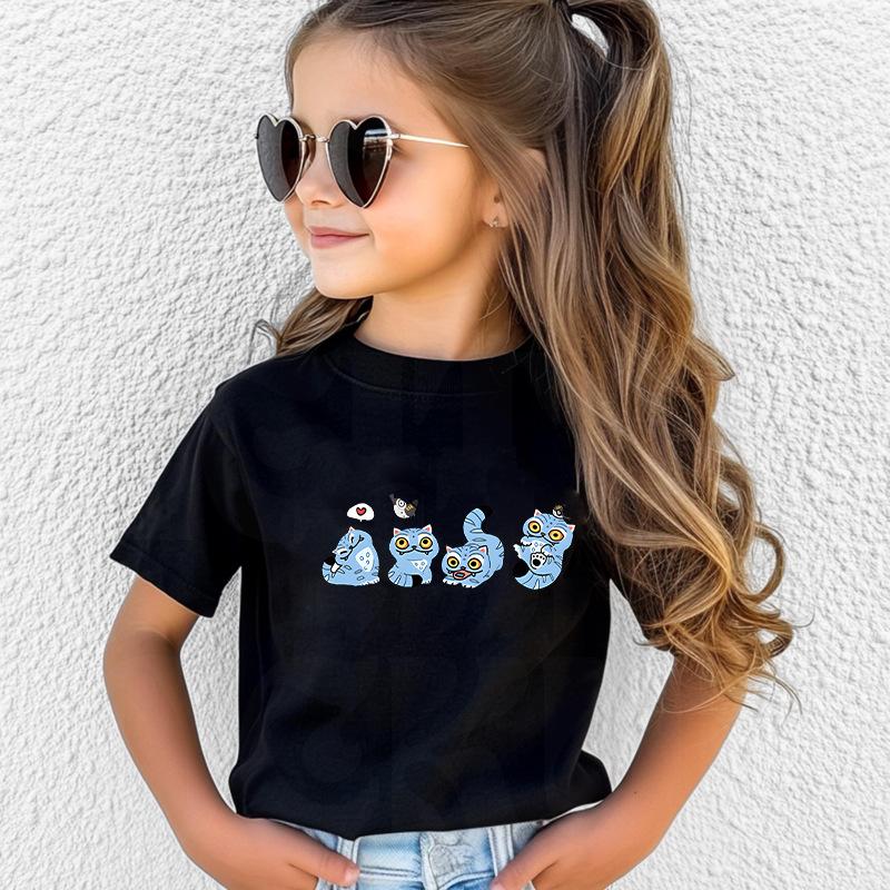 Kpop Korean Wave Witch Hunt printed T-shirt short sleeved children s clothing KTB 100cm