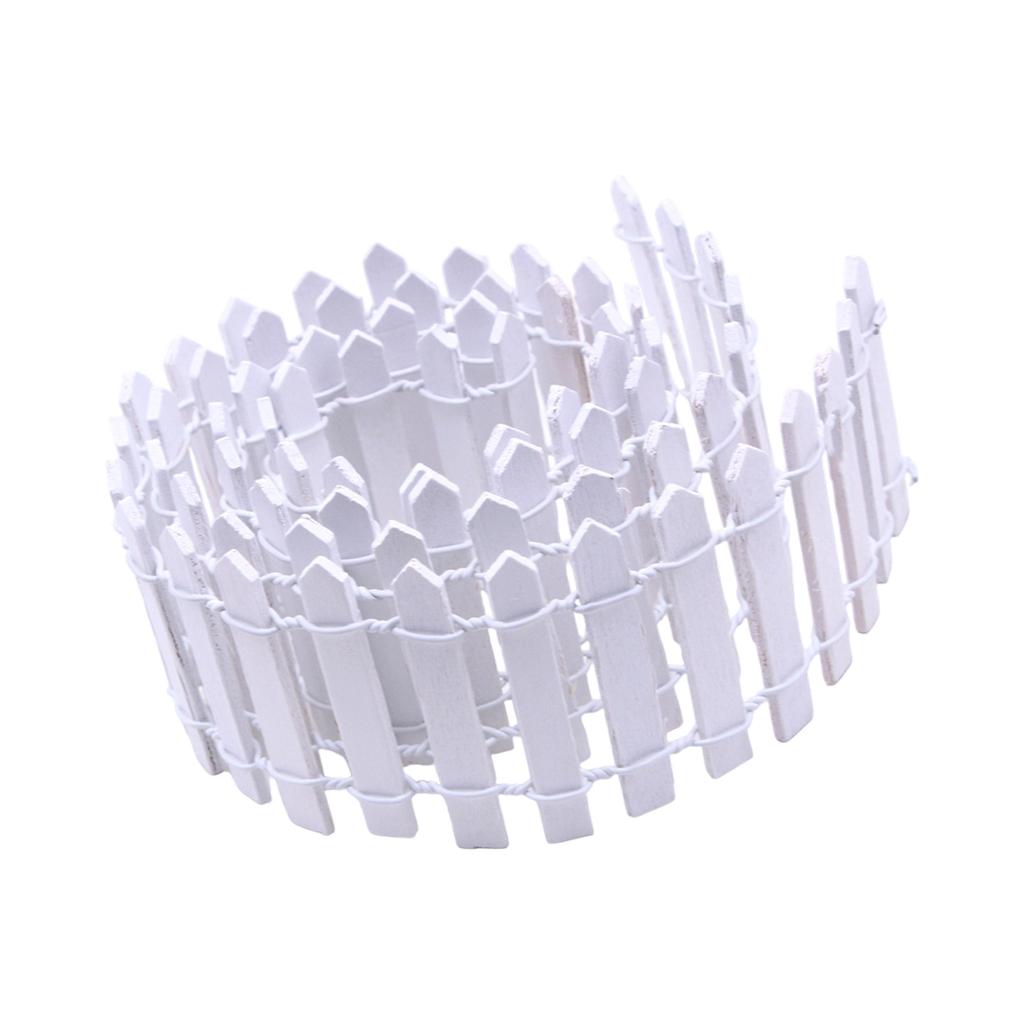 Simulation Wood Miniature Fence Model Figure for Kids Creative RolePlay Doll House Garden Theme Scene Setting Furniture