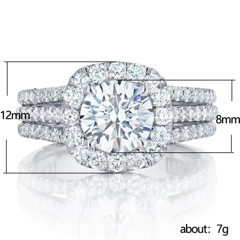 CopperSparkling Full Zircon Square Geometry Rings for Women Gift Party High Quality stylish Jewelry s