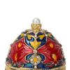 Fdit Vintage Enamelled ster Egg Jewelry Box, Zinc Alloy Diamante Jewelry   with Antique Floral Pattern, Decorative for Women, ster Houses and