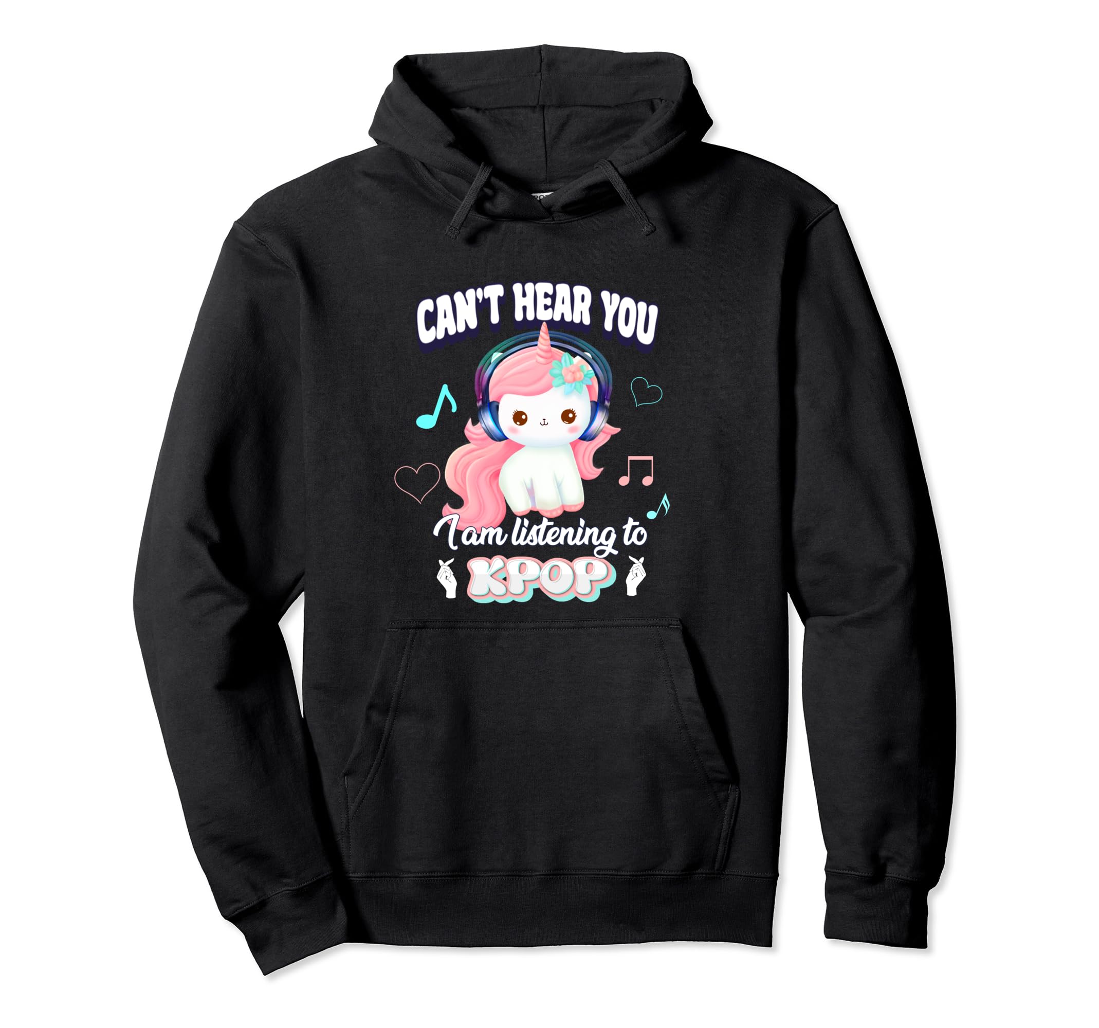 

Слышу, как ты слушаешь Unicorn Goods Hoodie Не могу я K-POP K-POP чёрный