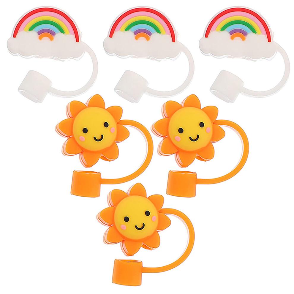 6pcs Straw Dust Plug Portable Child Straw Hat Cover