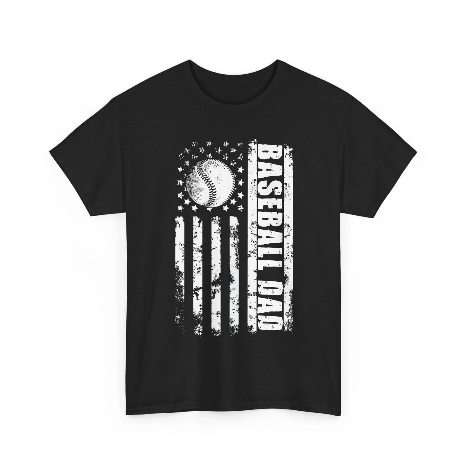 Baseball Dad Shirt, Baseball American Flag Father s Day Men Shirt 4XL
