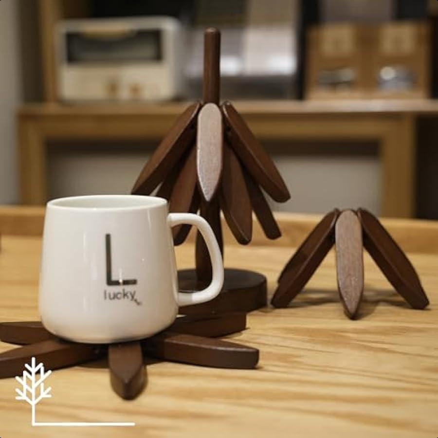 

4 Деревянные подставки для горячих блюд Набор подставок Рождественская елка Складные подставки из орехового дерева для горячих кастрюль и сковород Подставка в форме дерева United States