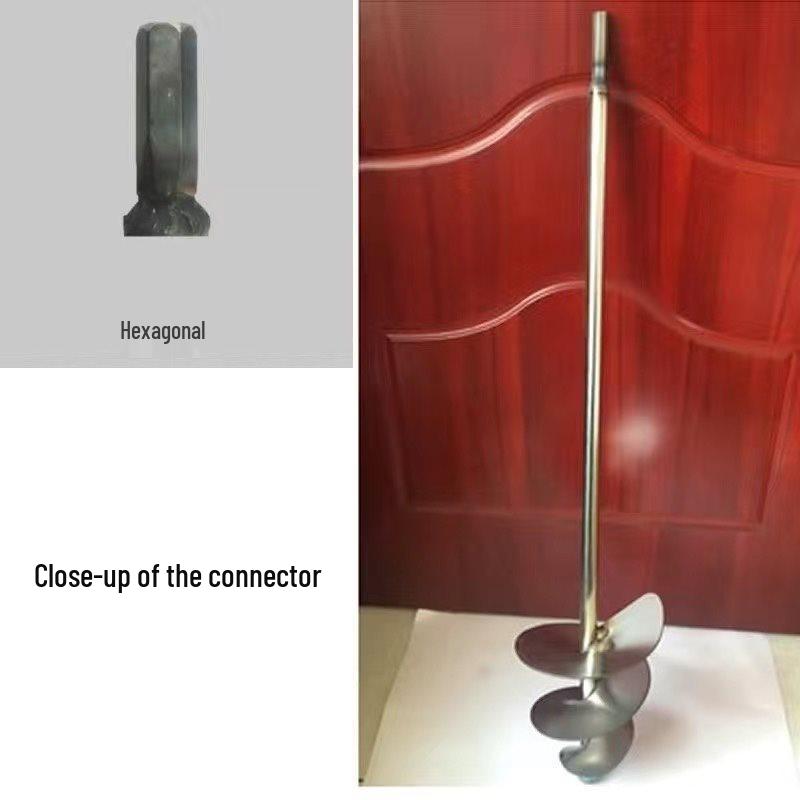 Stainless Steel Dual-Use Mixer: Cement & Sand Plastering Rod with Electric Hammer