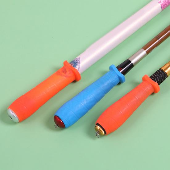 Fishing Rod Cover Anti-Slip Soft Grip Shock Absorption Elastic Quick Disassembly Universal Fishing Rod Sleeve Handle Protector