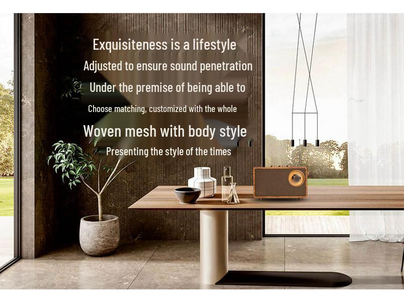 AS23 Retro Bluetooth Speaker with FM Radio, Card Slot, Portable Design for Home and Elderly Use