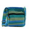 Sling Bag Large Adjustable Strap Green Blue Nepal