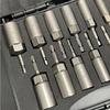 15Pcs 5.5-19mm Impact Socket Adapter 80mm Length Deepen Power Nut Driver Drill Bit Set for Power Tools 6.35Mm Hex Quick Adapter