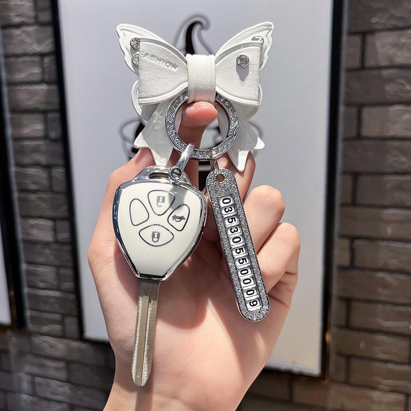 Tpu Shell Fob For Toyota Corolla Camry Reiz Rav4 Crown Avalon Venza Matrix Yaris 4Runner Blank Bag Car Key Case Cover Keychain