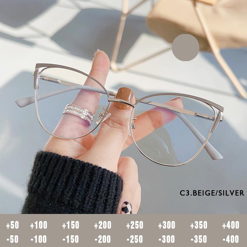 

O-Q CLUB Cat Eye Reading Glasses With Glass Lenses to Read Eyeglass Frames Lunettes De Lecture Lunette Pour Femme Original Men FRAME ONLY