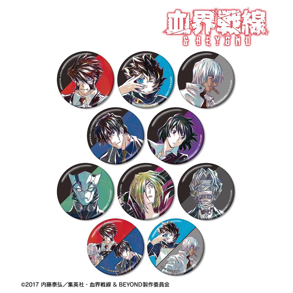 TV Anime Blockade Battlefront Trading Ani Art 4th Edition Metallic Can Badge Box of 10 "Blood & Beyond"