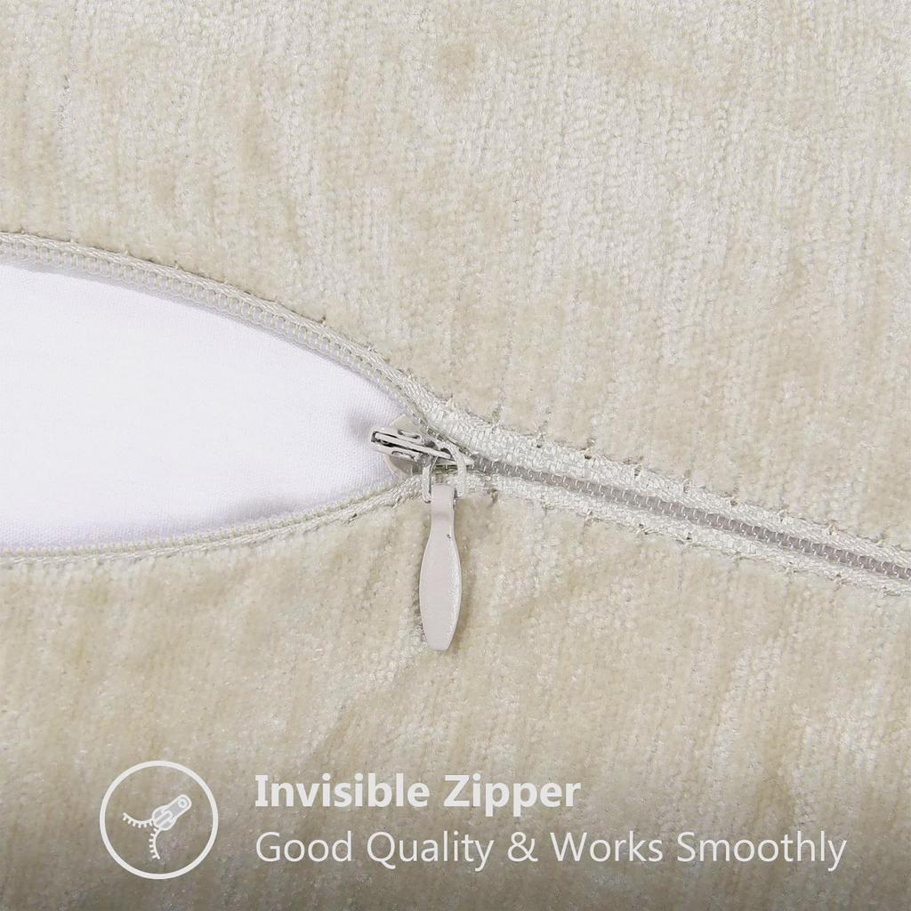 Soft Throw Pillow Covers Velvet Decorative Pillow Covers with Stitched Edge For Couch Sofa Bed