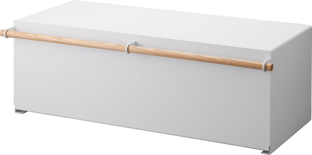 Yamazaki Jitsugyo Bread Case Wide White W65 X X H22cm Tosca Bread Case 31L Large Capacity 3024 (Yamazaki) [Completed Product] Approx. D31.5