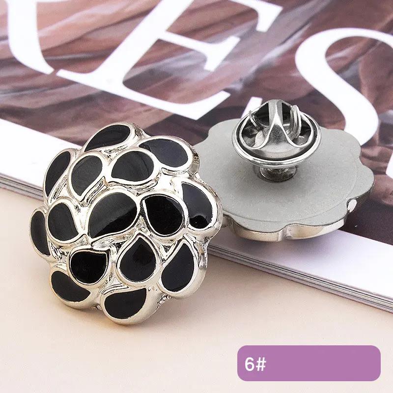 5Pcs No Sew Button Pins Cover Up Buttons Women Shirt Brooch Buttons Detachable Buttons Pins For Clothes Shirt Sweater Decor