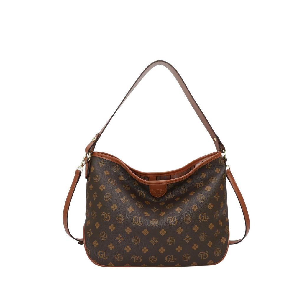 Vintage large capacity bag shoulder bag commuter classic fashion printed messenger bag tide