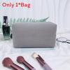 Polyester Waffle Pattern Travel Makeup Bag With Large Capacity For Women And Men