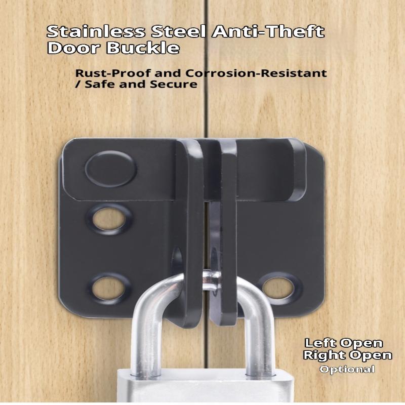 Neuer Verdickter Diebstahlsicherer Türschlossriegel Edelstahl Sicherheits-Türriegel Vorhängeschloss Schrank Hängebolzen Heim Möbelbeschläge