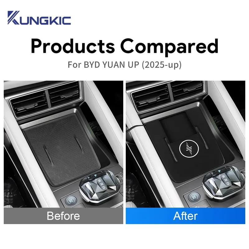 For BYD Yuan Up Atto 2 2025 2026 Car Wireless Charger Wireless Charging Holder Mobile Phone Charger Pad Accessories LHD RHD