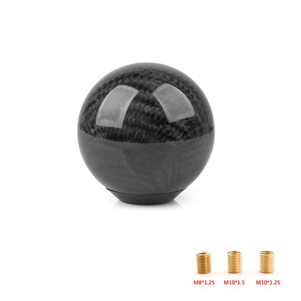 5/6 Speed Carbon Fiber Style Gear Shift Knob JDM Universal Shape Manual Transmission Shifter Lever Knob 8MM 10MM 12MM