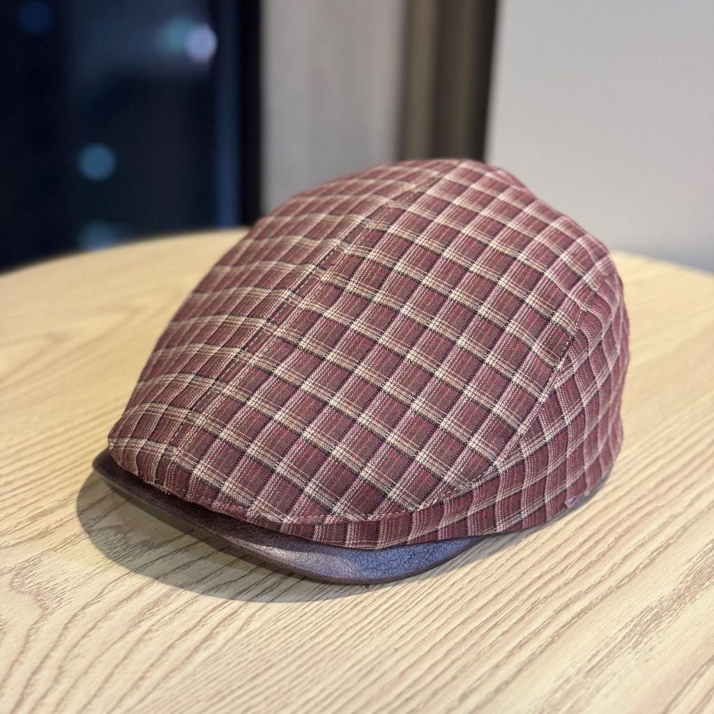 New Vintage Plaid Versatile Beret for Women, New Artistic Breathable Painter's Hat, Worn Backwards To Make the Face Appear Smaller