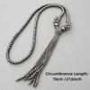 Long Tassel Crystal Beaded Necklace All Glass Crystals Necklace  European Style Collocation