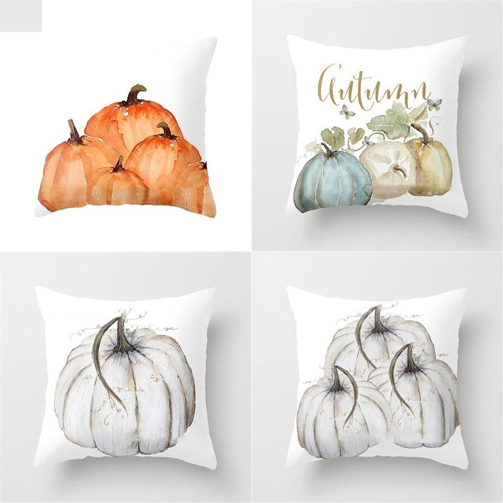 Elegant Watercolor Pumpkin Cushion Cover Pillow Case Adds Festive Charm To Any Room