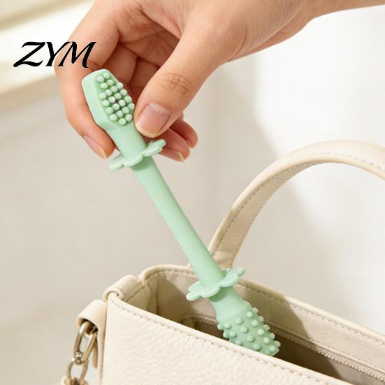 Seamless One Piece Teether Baby Silicone Teething Toy, Food-Grade Bite Soother for Gum Soft Massager Relief, Anti-Finger Biting Chew Stick,