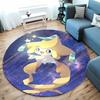 5 Sizes Classic Doraemon Print Round Carpet Living Room Anti-Slip Mat Bedroom Sofa Table Home Large Mat Gift for Kids and Adults