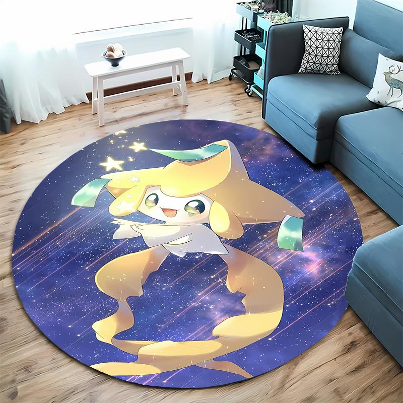 5 Sizes Classic Doraemon Print Round Carpet Living Room Anti-Slip Mat Bedroom Sofa Table Home Large Mat Gift for Kids and Adults