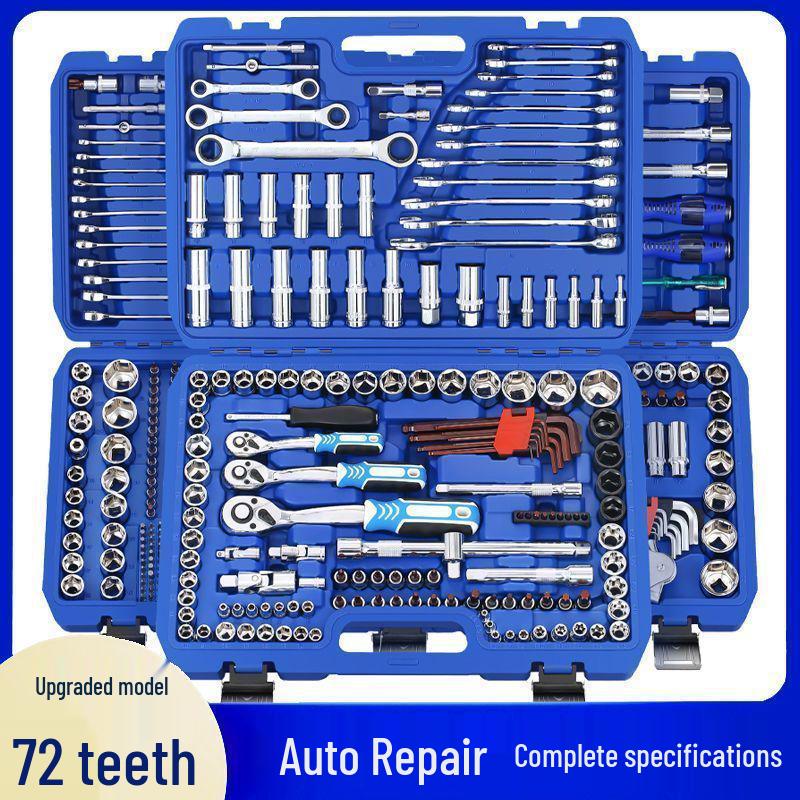 Universal Ratchet Socket Wrench Set: Multifunctional Tool Kit for Car and Motorcycle Repair
