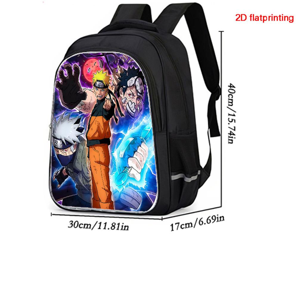 NARUTO Anime Youth Mochila Everyday Backpack,With Adjustable Sling Strap & Front Pocket,Lightweight & Durable,for Boys & Girls Age 5-11