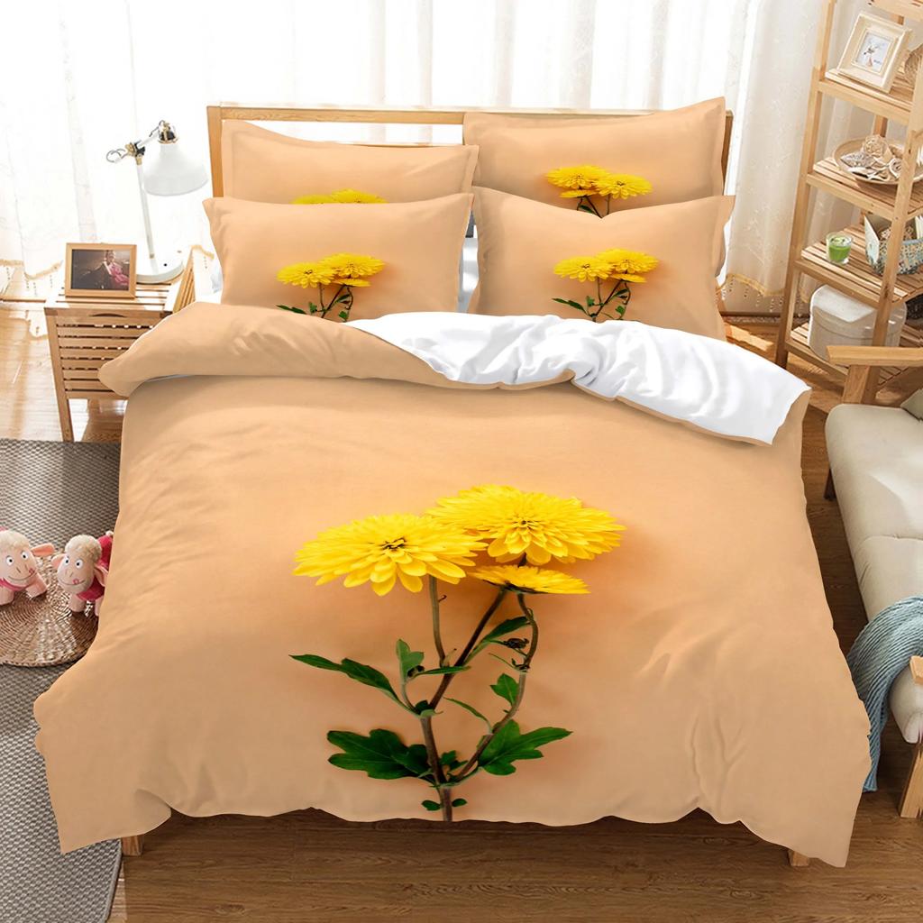 Artistic Pattern Bedding Bedroom Set King Size Home Textile Quilt Cover Set With Pillowcases Cotton Dropship Bedclothes Set