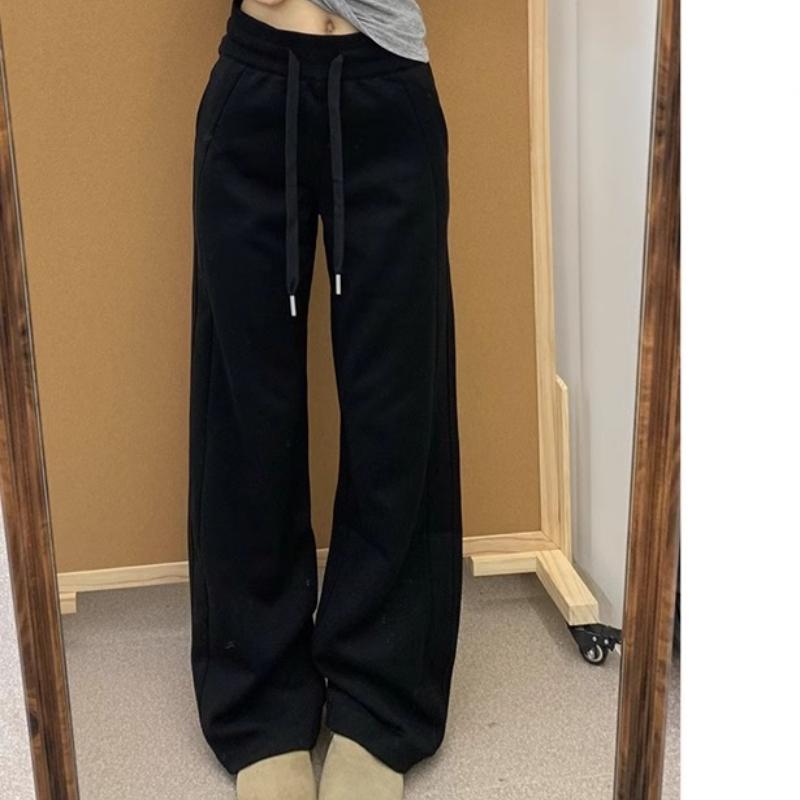 Women's Spring and Autumn New Loose Straight Small Small Narrow Version Wide Legs