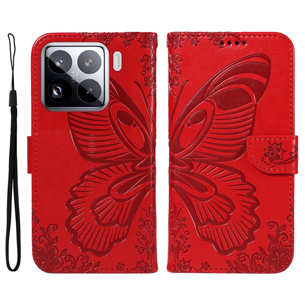 For Xiaomi 15 Pro Case Butterfly Pattern Leather Wallet Flip Phone Cover