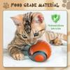 Cat Interactive Ball Toy Electric Cat Ball Toys Automatic Rolling Ball Faux Tail Rechargeable Smart Pet Interactive Toy Dog Cat Training Imitate Mouse