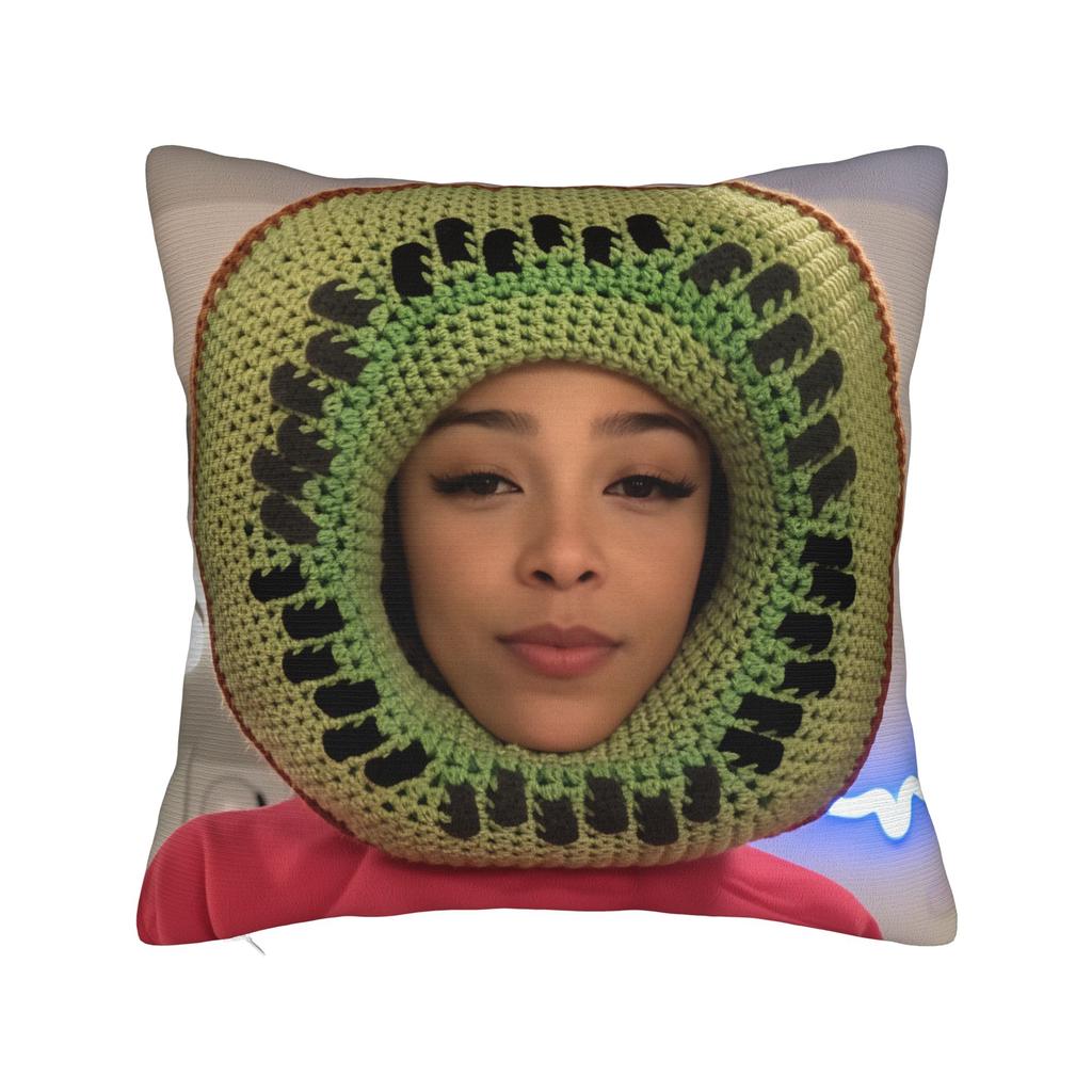 Funny D-doja Cat Pillow Cover  Cute Funny Pillow Case For Living Room Bed Chair Soft Pillowcases Gift