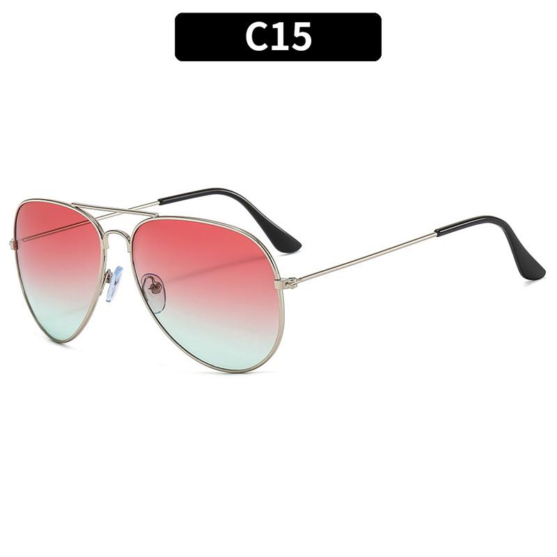 2024 New Double Bridge Aviation Sunglasse Woman Men Aviat Alloy Frame Polit Ocean Gradient Lens Sun Glasses Female Male Eyewear