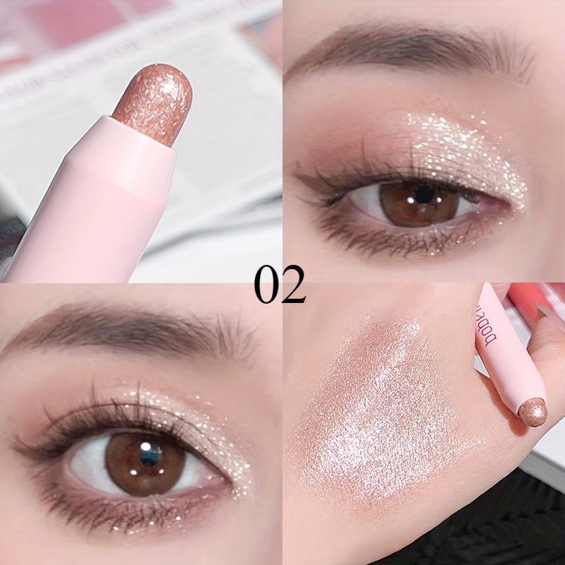 Multicolor Eyeshadow Highlighter Stick Waterproof Smudge-Proof Pearlescent Glitter Finish Eyeshadow Pen Perfect for Eye Makeup and Contouring