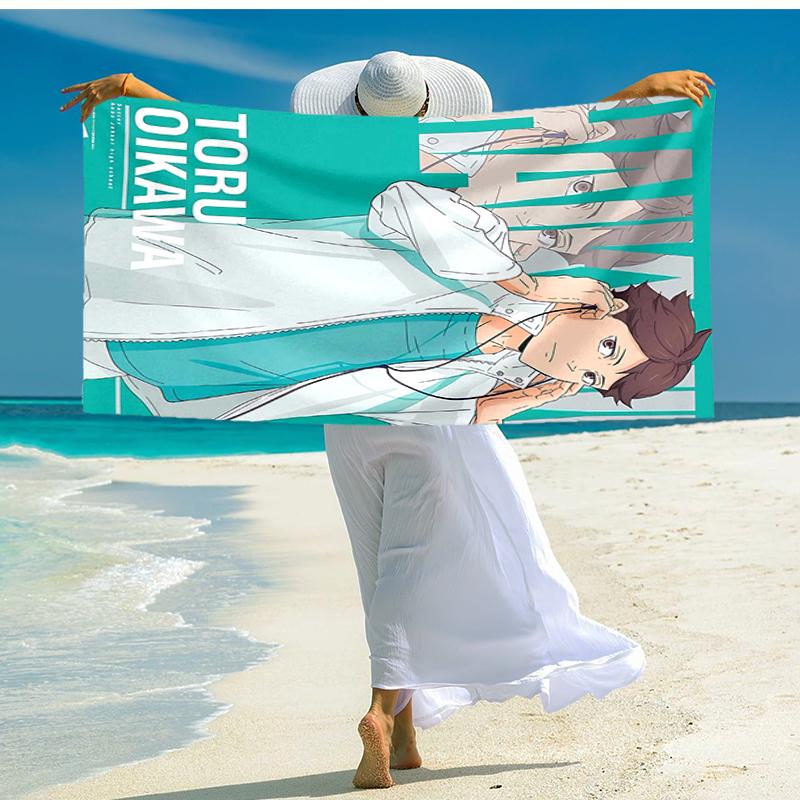 1pc Oikawa Tooru1 Beach Towel, Comfortable and Thick, and Swimming/Bath/Picnic/Camping Towel, Suitable for Seaside Beaches