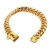 Goldene Kettenglieder 14 mm breit Blei Rostfreier Stahl Hundehalsband Choker Metall Haustier Für Kleine Mittlere Hunde