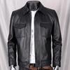 Herbst Winter Männer Faux Leder Jacke Revers Lange Ärmel Patten Taschen Motorrad Mantel Zipper Knopfleiste Slim Fit Männlichen Outwear