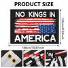 Keine Könige in Amerika Flagge 4x6 Fuß Doppelseitiges Polyester Banner Gartenbanner USA Patriotische Haus- und Hofdekoration Außen Dekorative Flagge