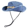 Outdoor Sun Hat Woman Bucket Hat Men Embroidered Vintage Beach Waterproof Fisherman Fishing Cap Summer Foldable Bob Man Panama